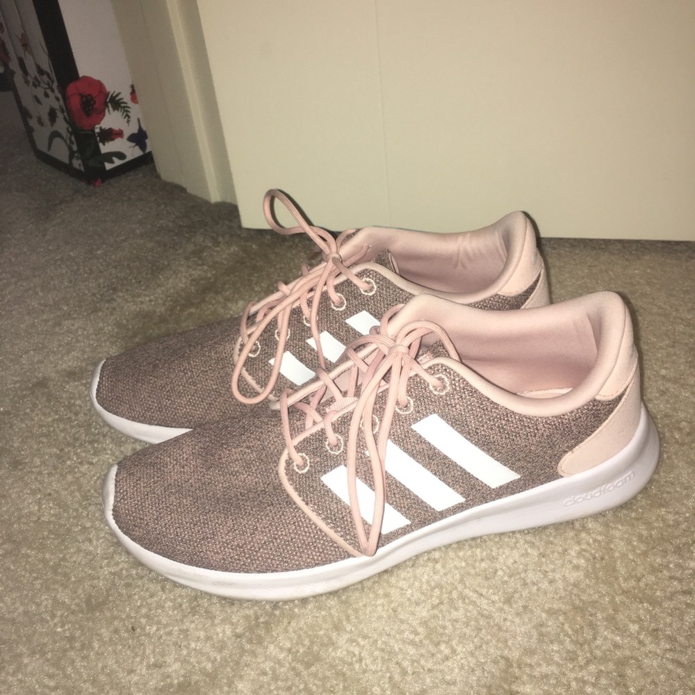 Pink adidas tennis shoes